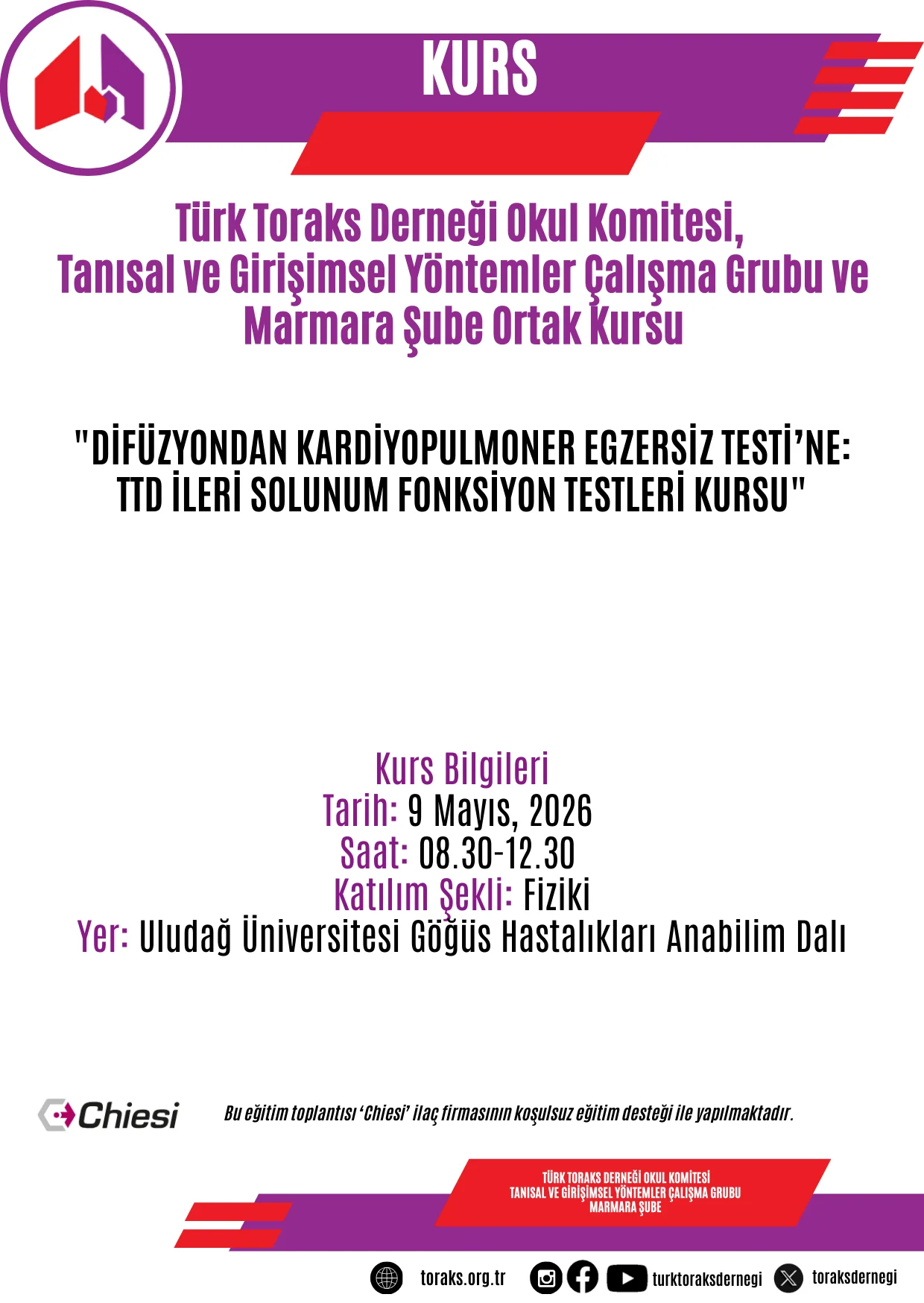 Türk Toraks Derneği Okul Komitesi, Tanısal ve Girişimsel Yöntemler Çalışma Grubu ve Marmara Şube Ortak 