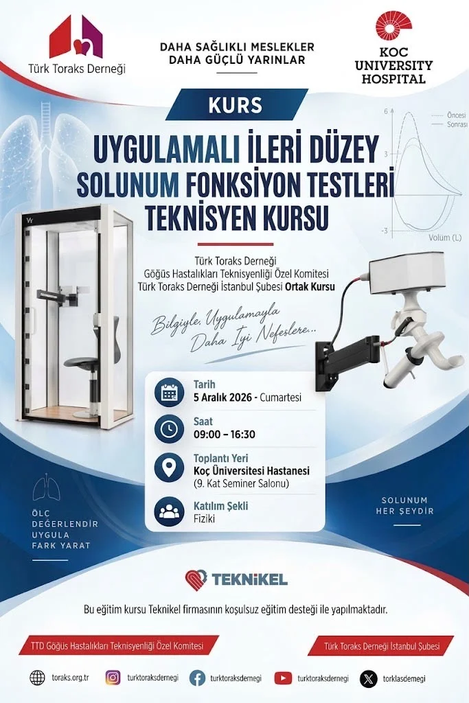 Türk Toraks Derneği Göğüs Hastalıkları Teknisyenliği Özel Komitesi ve İstanbul Şubesi Ortak 