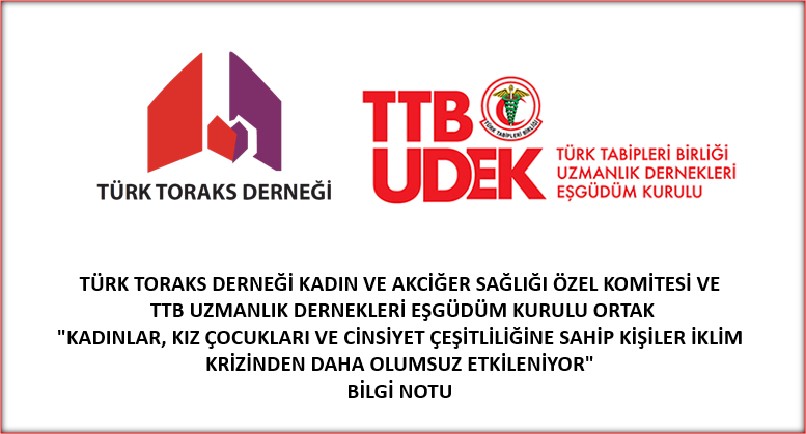 Türk Toraks Derneği Kadın ve Akciğer Sağlığı Özel Komitesi ve TTB Uzmanlık Dernekleri Eşgüdüm Kurulu Ortak 