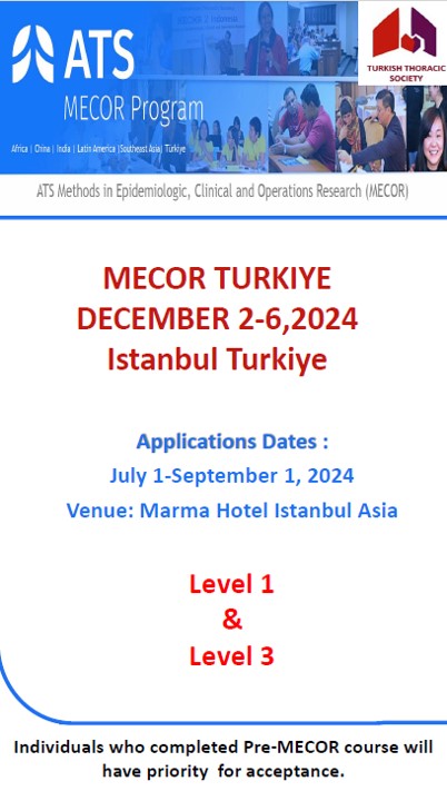 MECOR (Methods In Epidemiologic, Clinical And Operations Research) 2024 Başvuruları Başladı