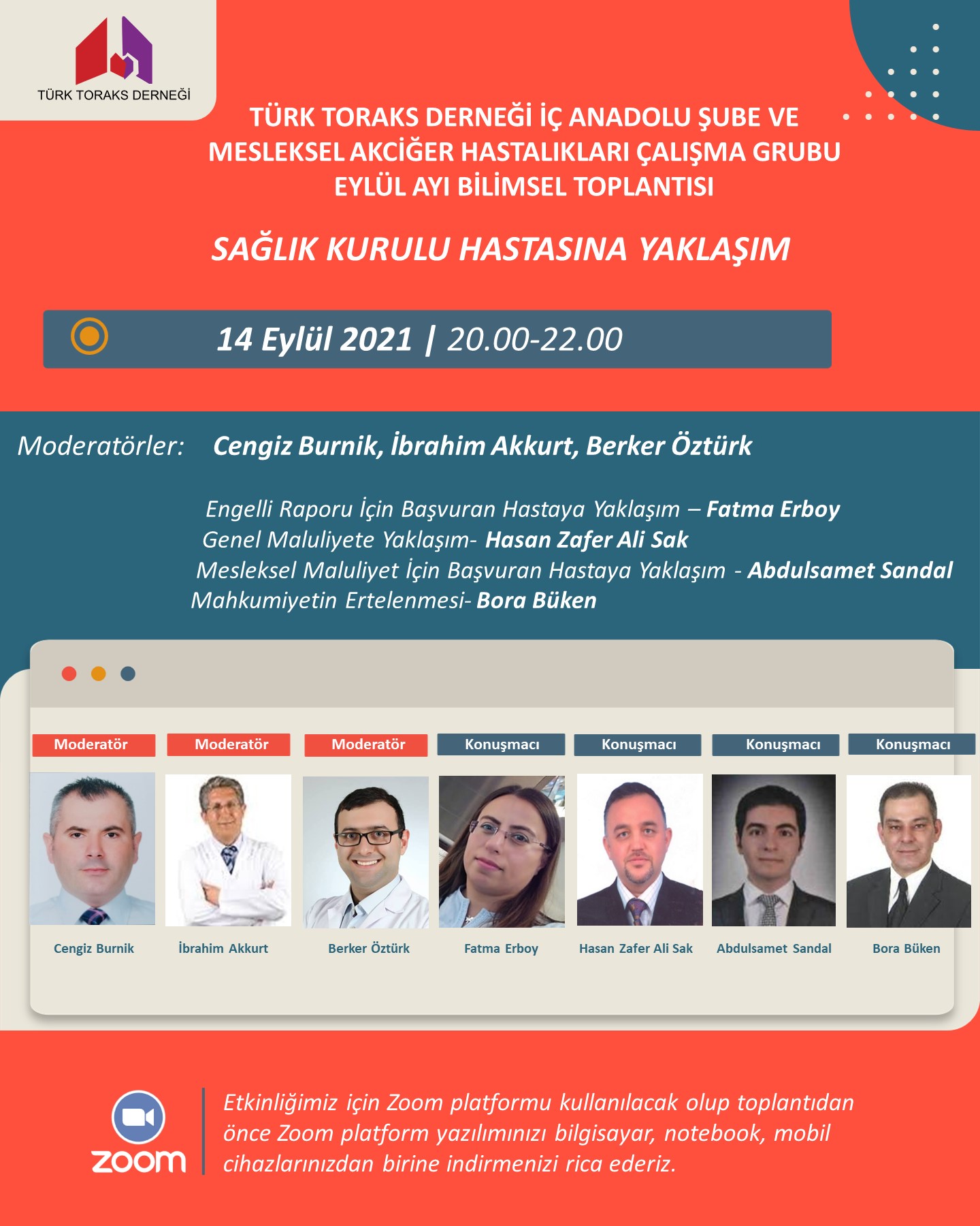 Türk Toraks Derneği İç Anadolu Şube ve Mesleksel Akciğer Hastalıkları Çalışma Grubu Ortak Eylül Ayı Webinar Duyurumuz: 