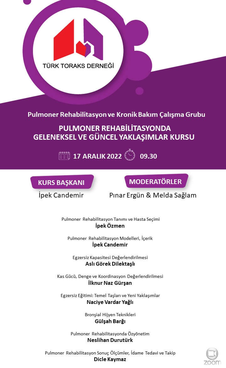 Türk Toraks Derneği Pulmoner Rehabilitasyon ve Kronik Bakım Çalışma Grubu 