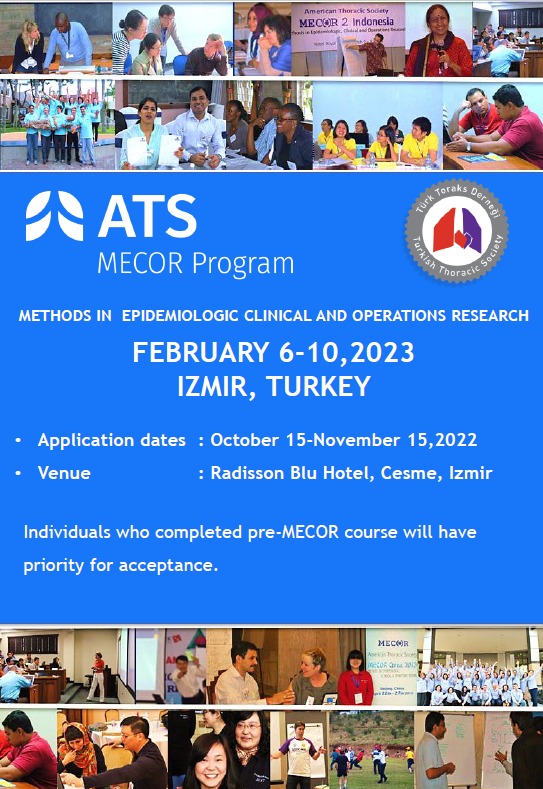 MECOR (Methods In Epidemiologic, Clinical And Operations Research) 2023 Başvuruları Başladı