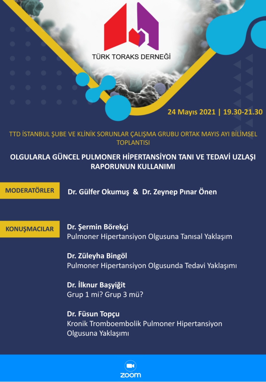 Türk Toraks Derneği İstanbul Şubesi ve Klinik Sorunlar Çalışma Grubu Ortak Webinar Duyurumuz: 