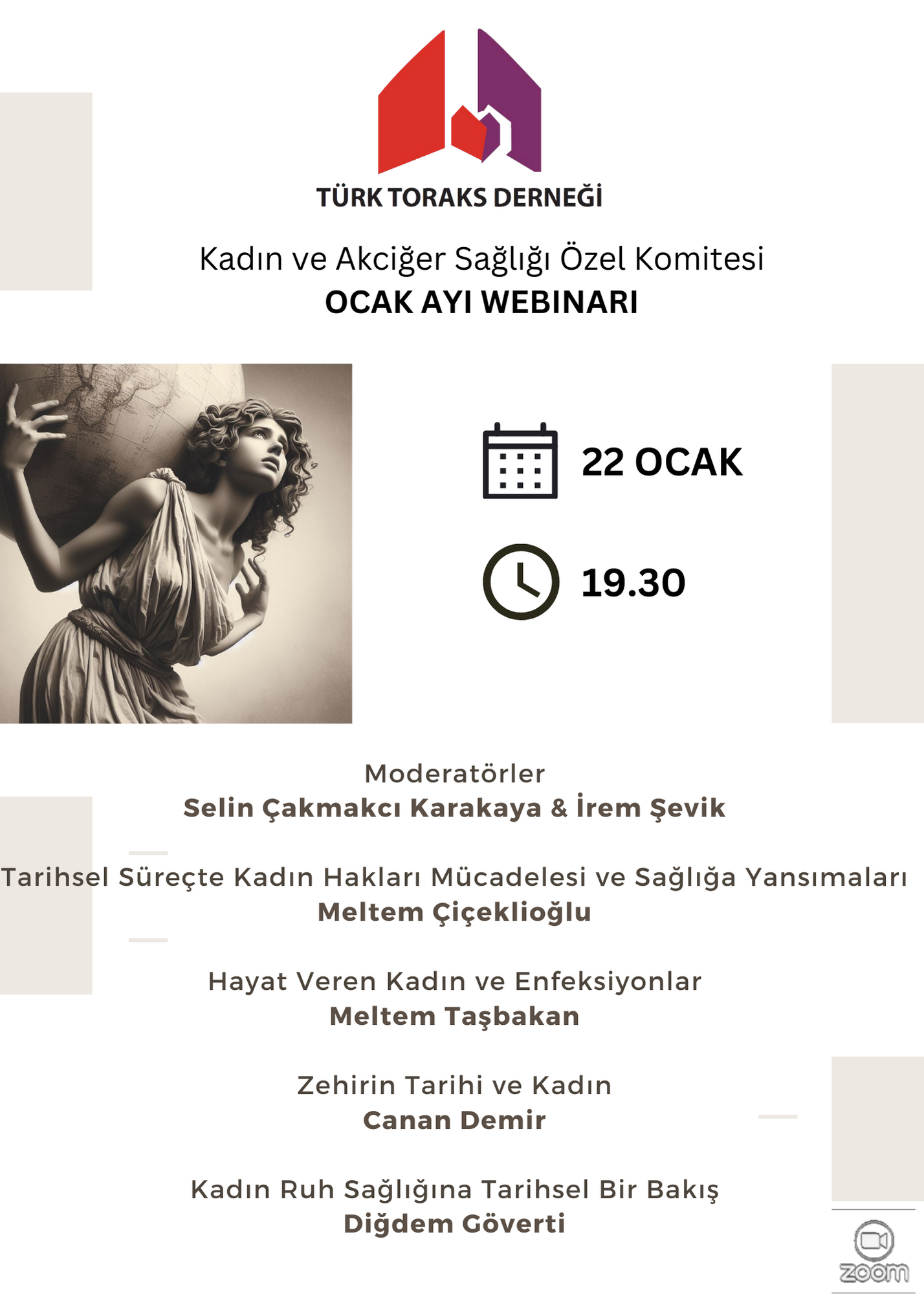 Türk Toraks Derneği Kadın ve Akciğer Sağlığı Özel Komitesi Ocak Ayı Webinar Duyurumuz
