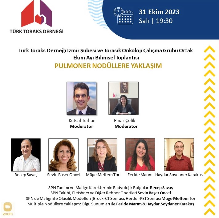 Türk Toraks Derneği İzmir Şubesi ve Torasik Onkoloji Çalışma Grubu Ortak Ekim Ayı Webinar Duyurumuz: 