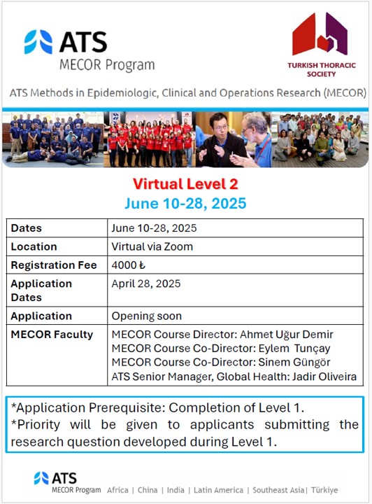 Online Level 2 ATS-TTS MECOR Türkiye 2025 Başvuruları Uzatıldı