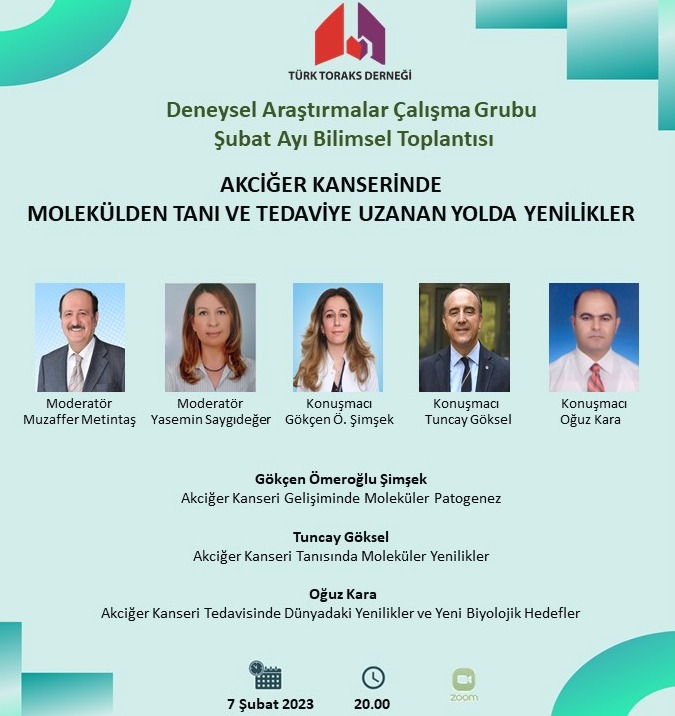 Türk Toraks Derneği Deneysel Araştırmalar Çalışma Grubu Şubat Ayı Webinar Duyurumuz: 