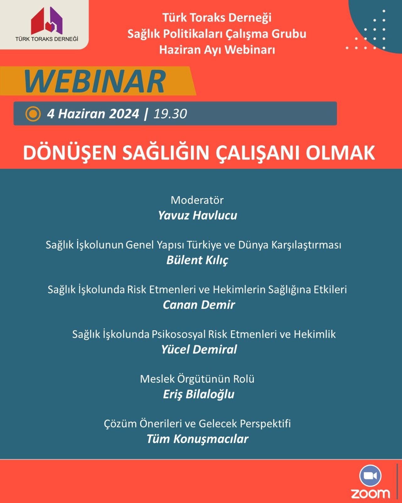 Türk Toraks Derneği Sağlık Politikaları Çalışma Grubu Haziran Ayı Webinar Duyurumuz: 